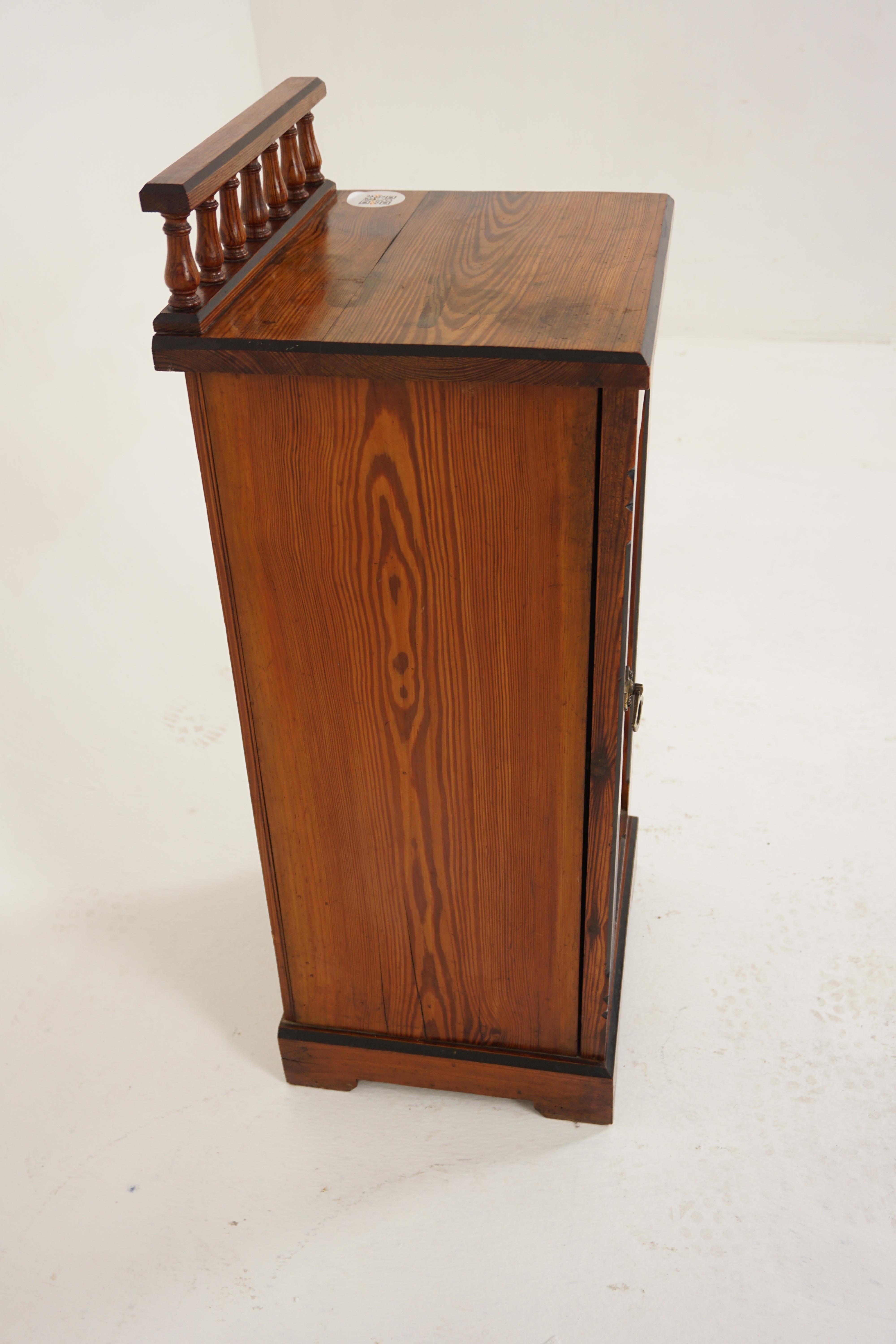 Victorian  Pine Nightstand, Bedside Cabinet, Lamp Table, Scotland 1880, H340 For Sale 5