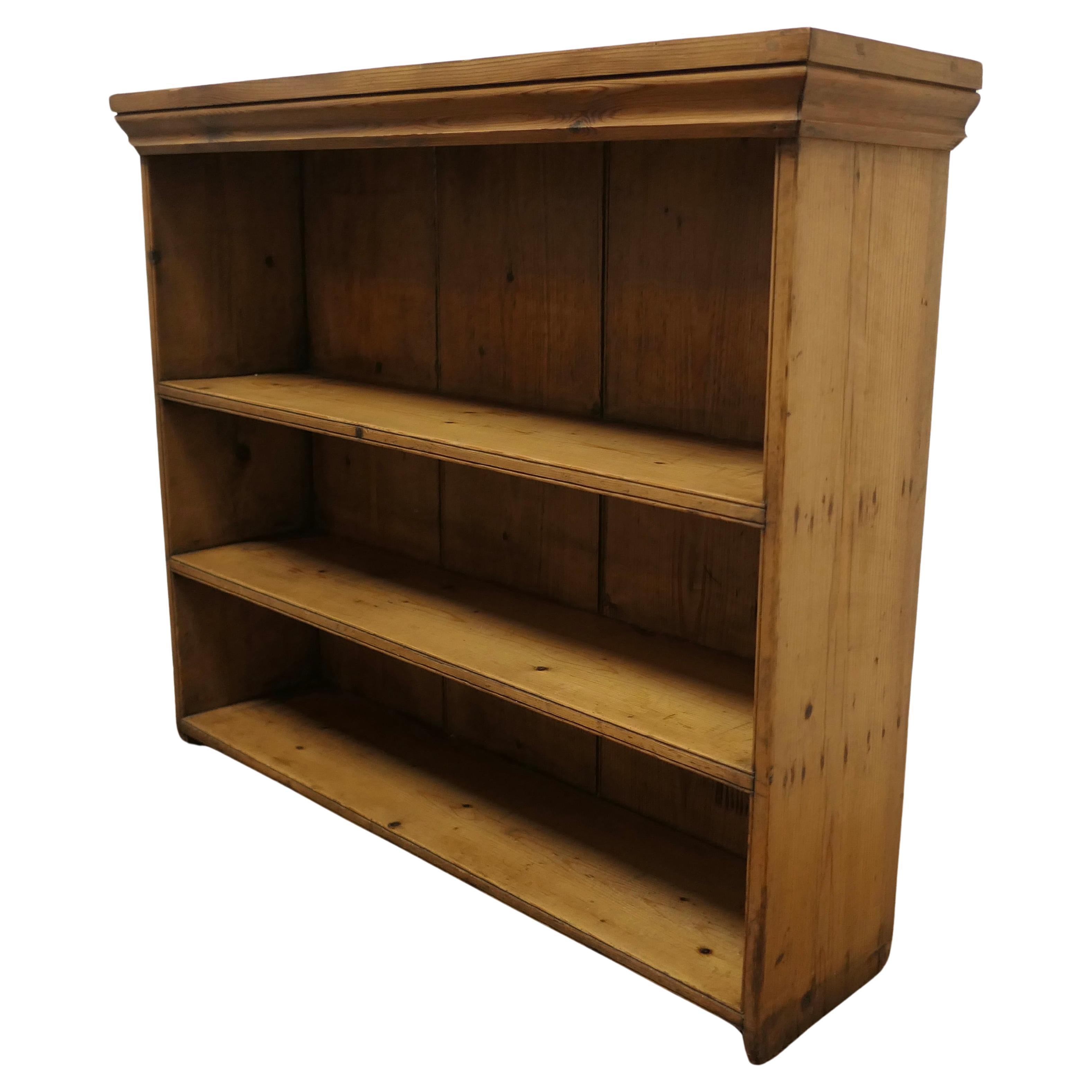 Victorian Pine Open Book Case, Wall Shelves  This is an excellent quality piece For Sale