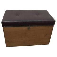Victorian Pine Ottoman, Blanket Toy Box or Window Seat