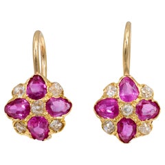 Pink Sapphire Drop Earrings