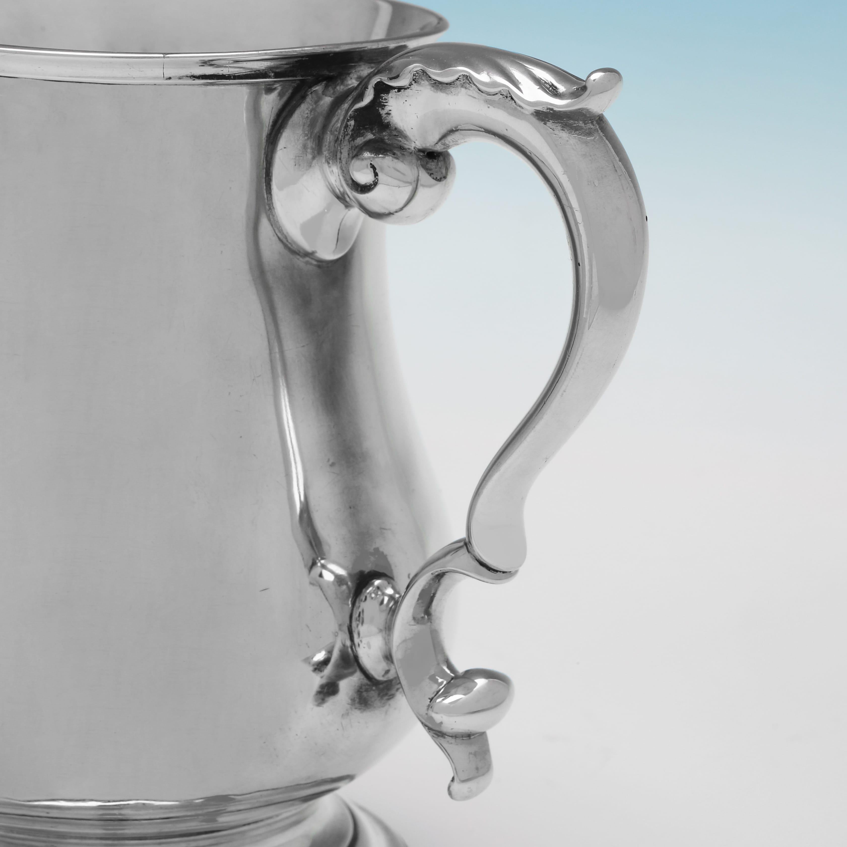 Victorien Tasse à bière victorienne en argent sterling fabriquée à Londres en 1876 en vente