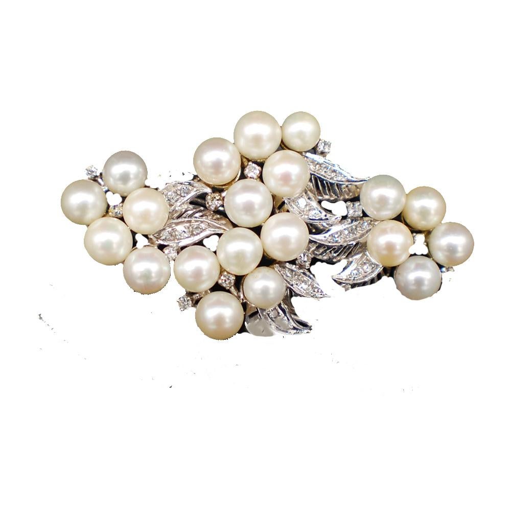 Viktorianische Platin-Perle und .50 Karat Diamant-Anstecknadel, um 1890 für Damen oder Herren im Angebot