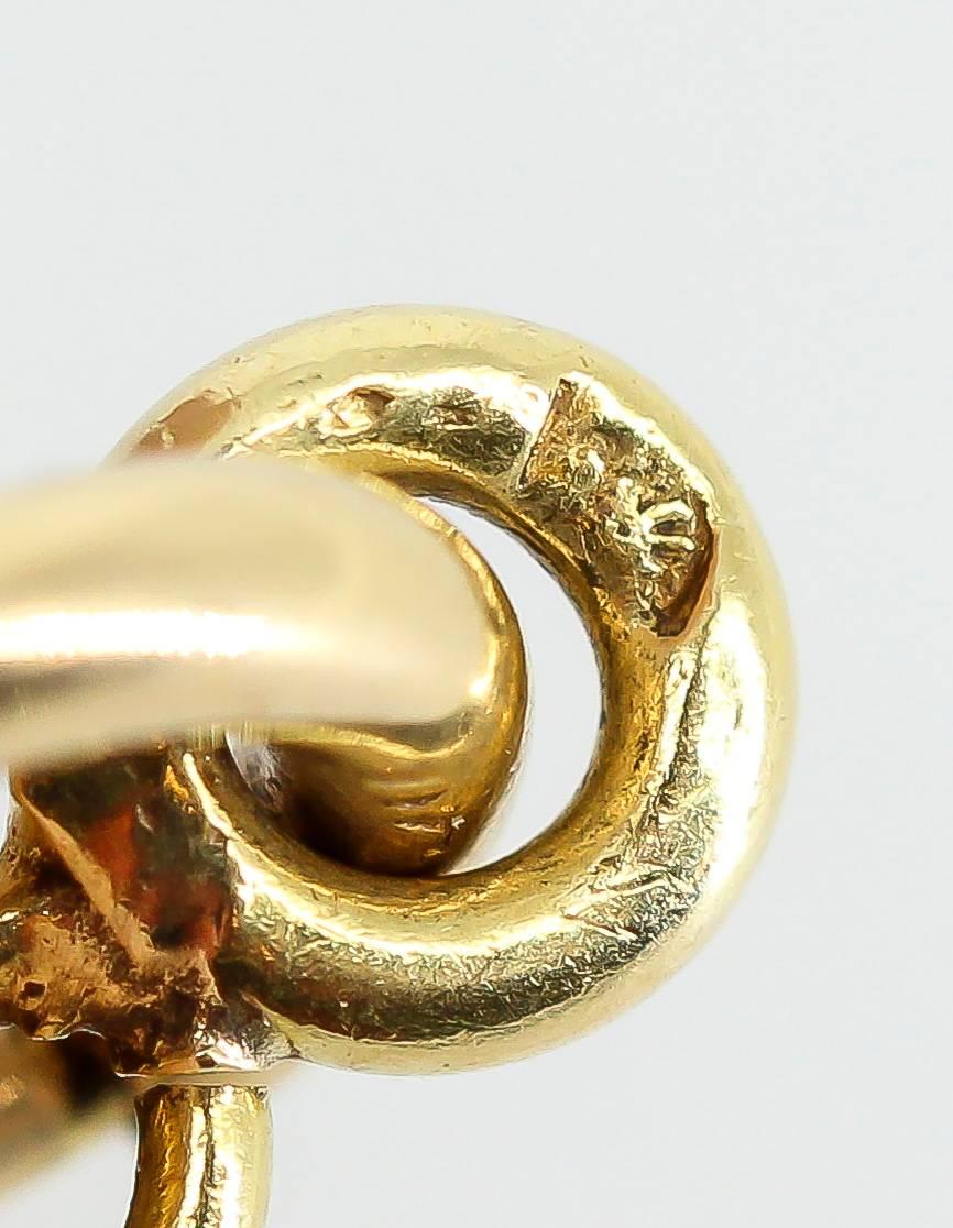 Victorian Plique-à-Jour Enamel and Gold Long Link Chain Necklace 1