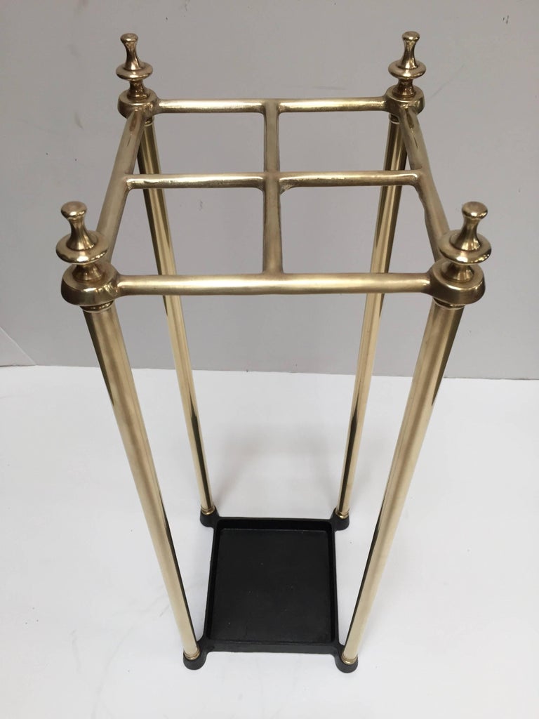 Victorian Polished Brass and Cast Iron Umbrella Stand Valet at 1stDibs victorian umbrella stand