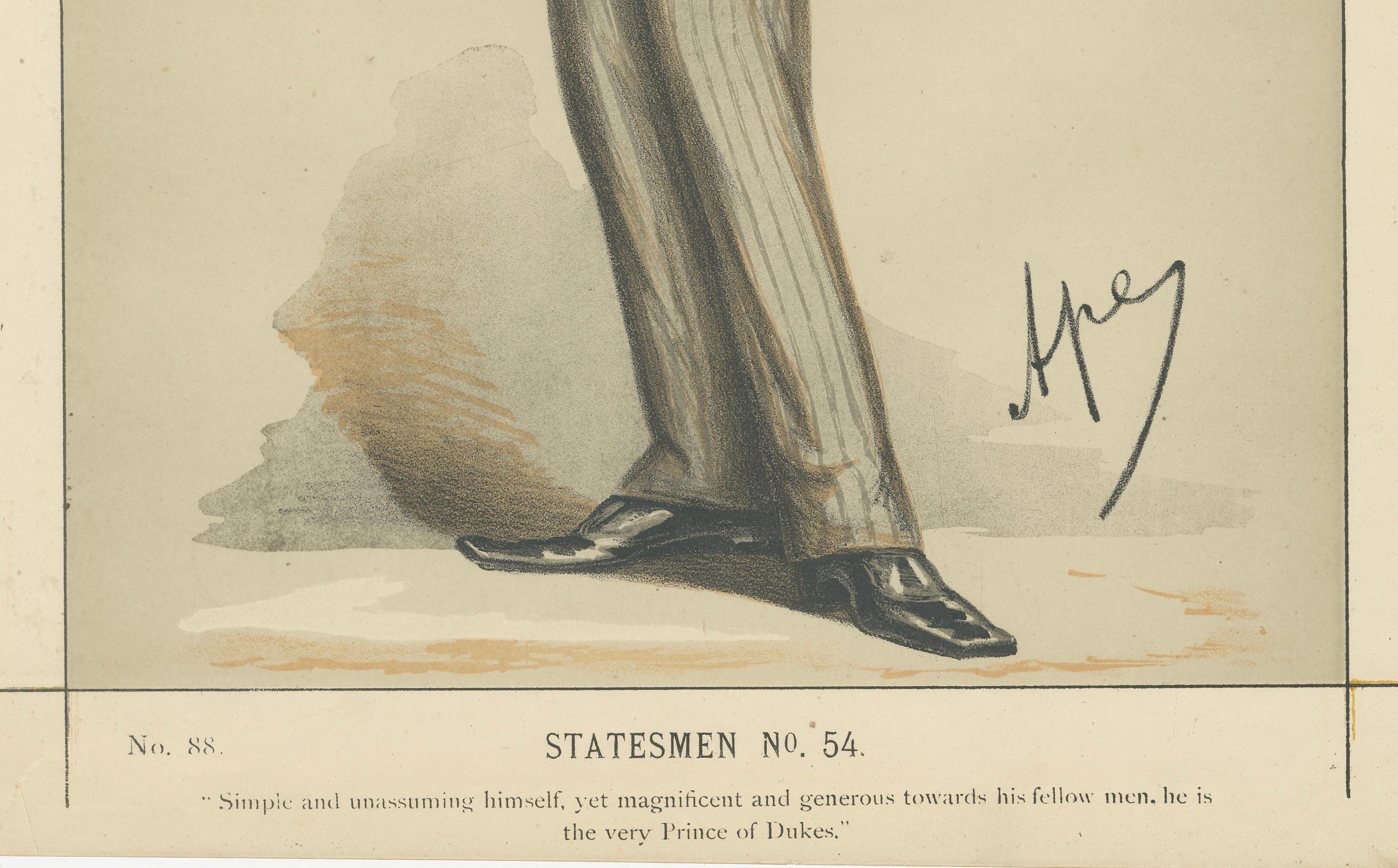 Victorian Political Figure in Profile – Vanity Fair Statesmen, 1870