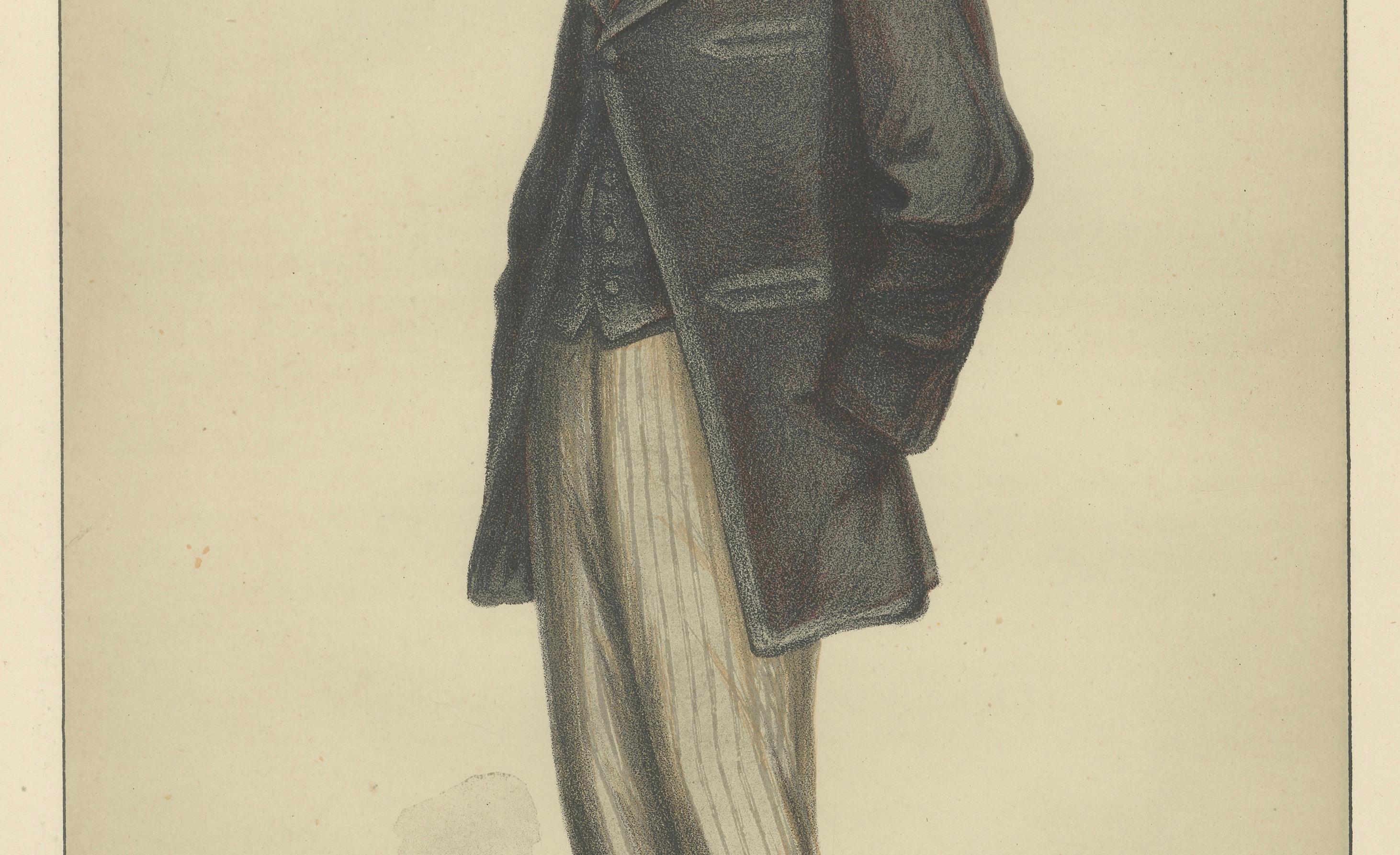 Victorian Political Figure in Profile – Vanity Fair Statesmen, 1870
