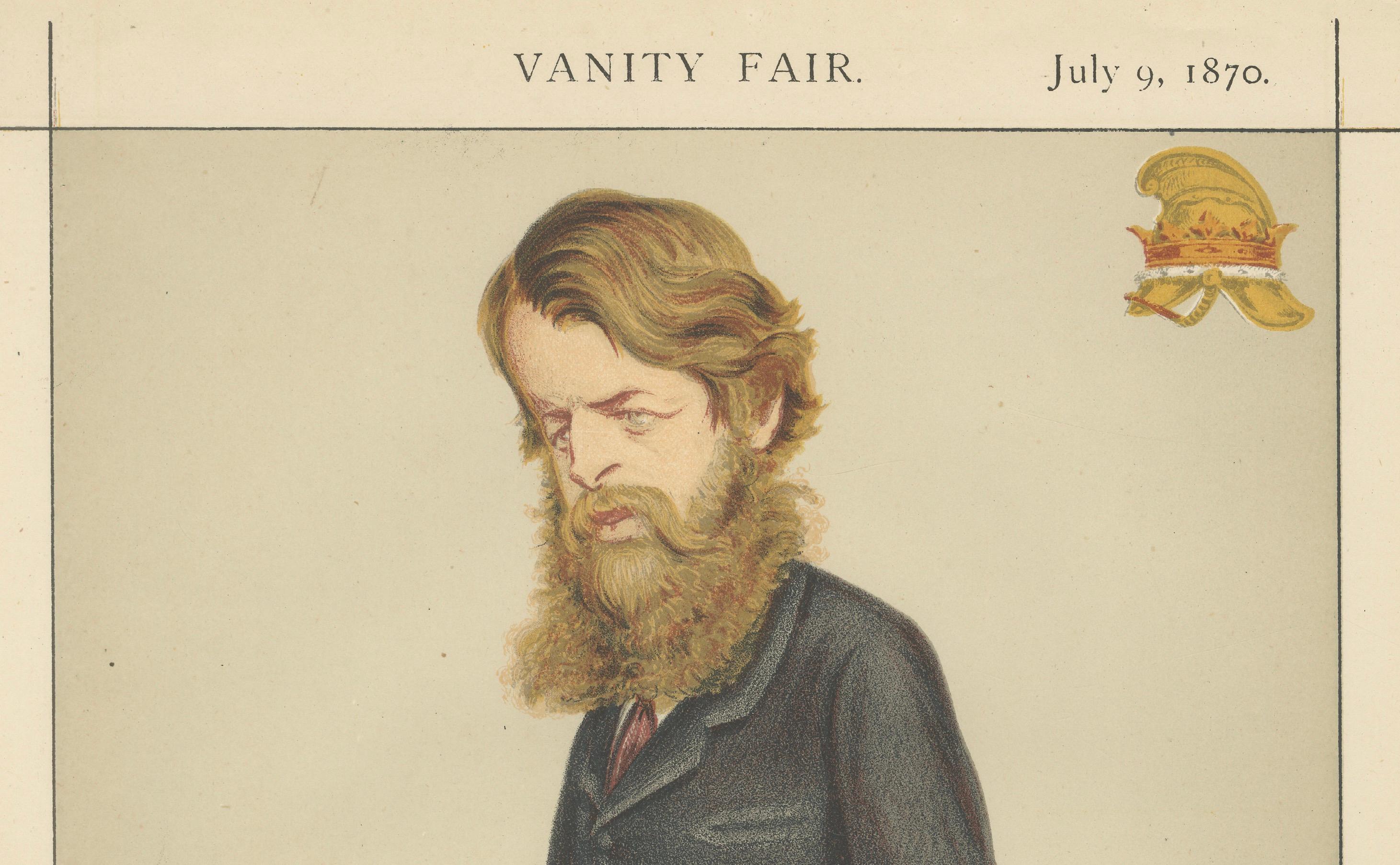 Victorian Political Figure in Profile – Vanity Fair Statesmen, 1870