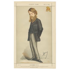 Victorian Political Figure in Profile – Vanity Fair Statesmen, 1870