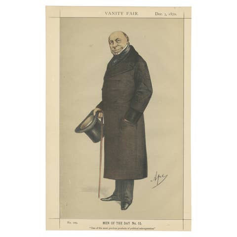 Victorian Political Figure with Top Hat – Vanity Fair Men of the Day No.15, 1870