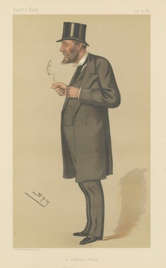 Victorian Political Portrait – Vanity Fair “A Liberal Whip” Spy Cartoon 1883
