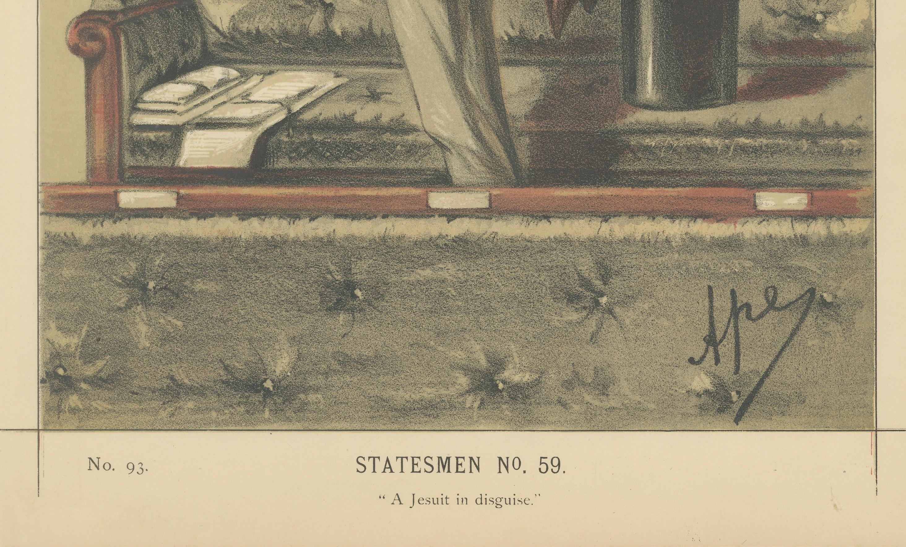 Victorian Political Satire – Vanity Fair Statesmen, Jesuit Theme, 1870