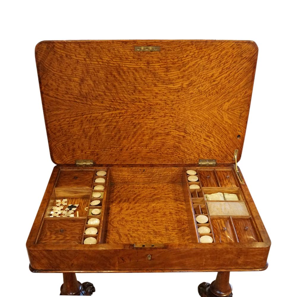 Mesa de trabajo inglesa victoriana de roble Pollard Alto victoriano en venta
