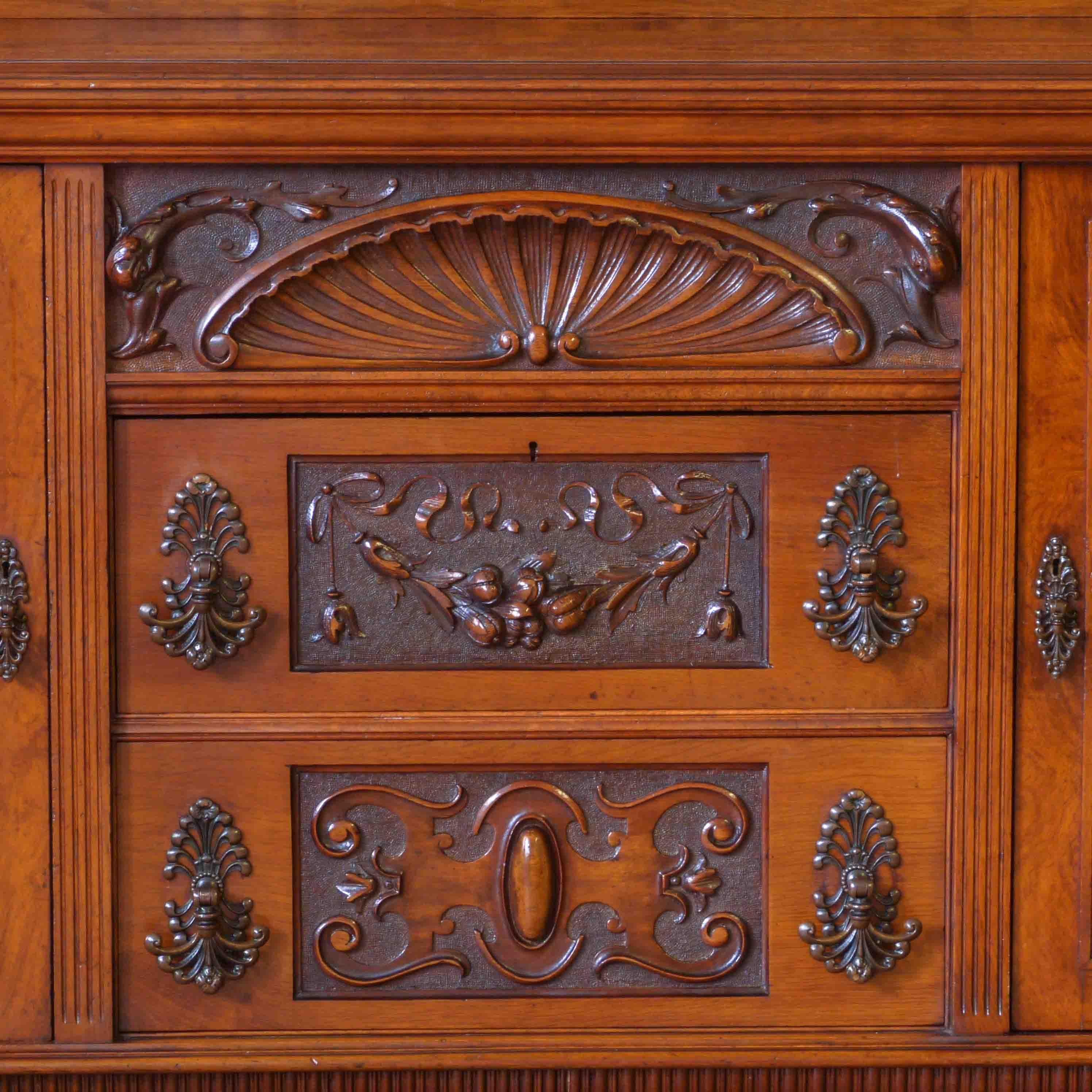 Victorian Pollard Oak Sideboard 4