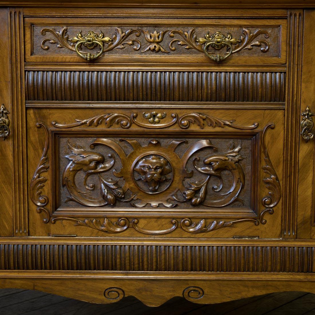 Victorian Pollard Oak Sideboard For Sale 6