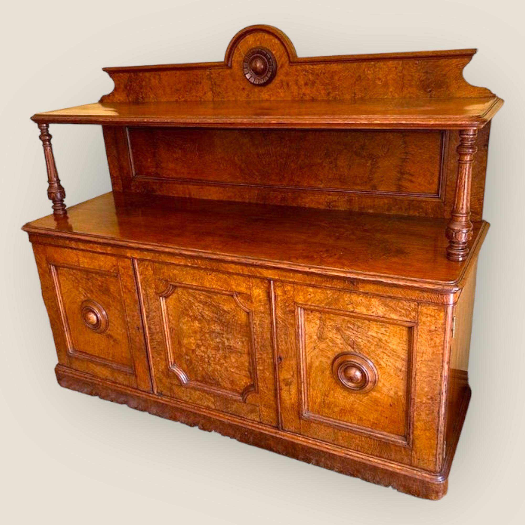 19th Century Victorian Pollard Oak Sideboard For Sale