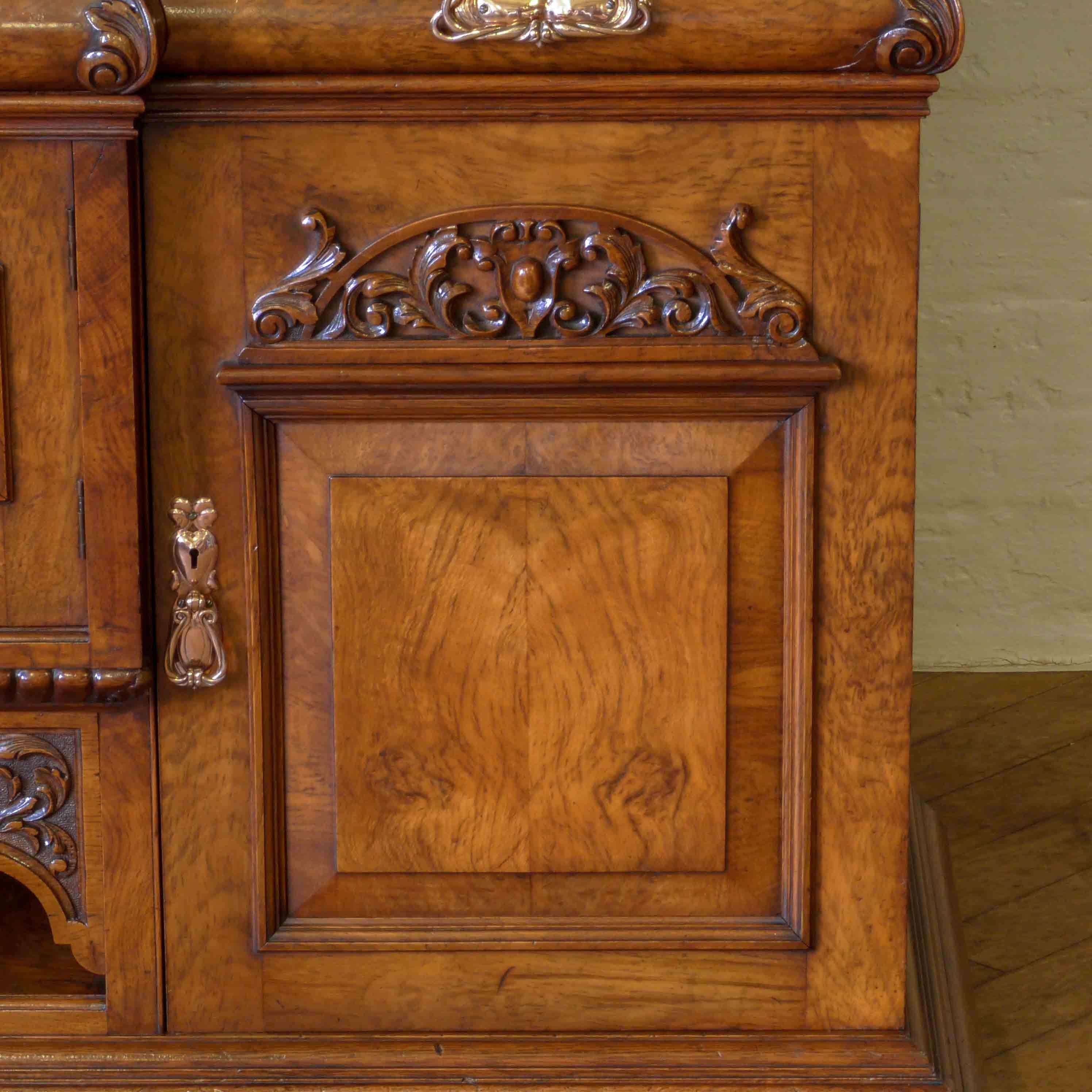Late 19th Century Victorian Pollard Oak Sideboard For Sale