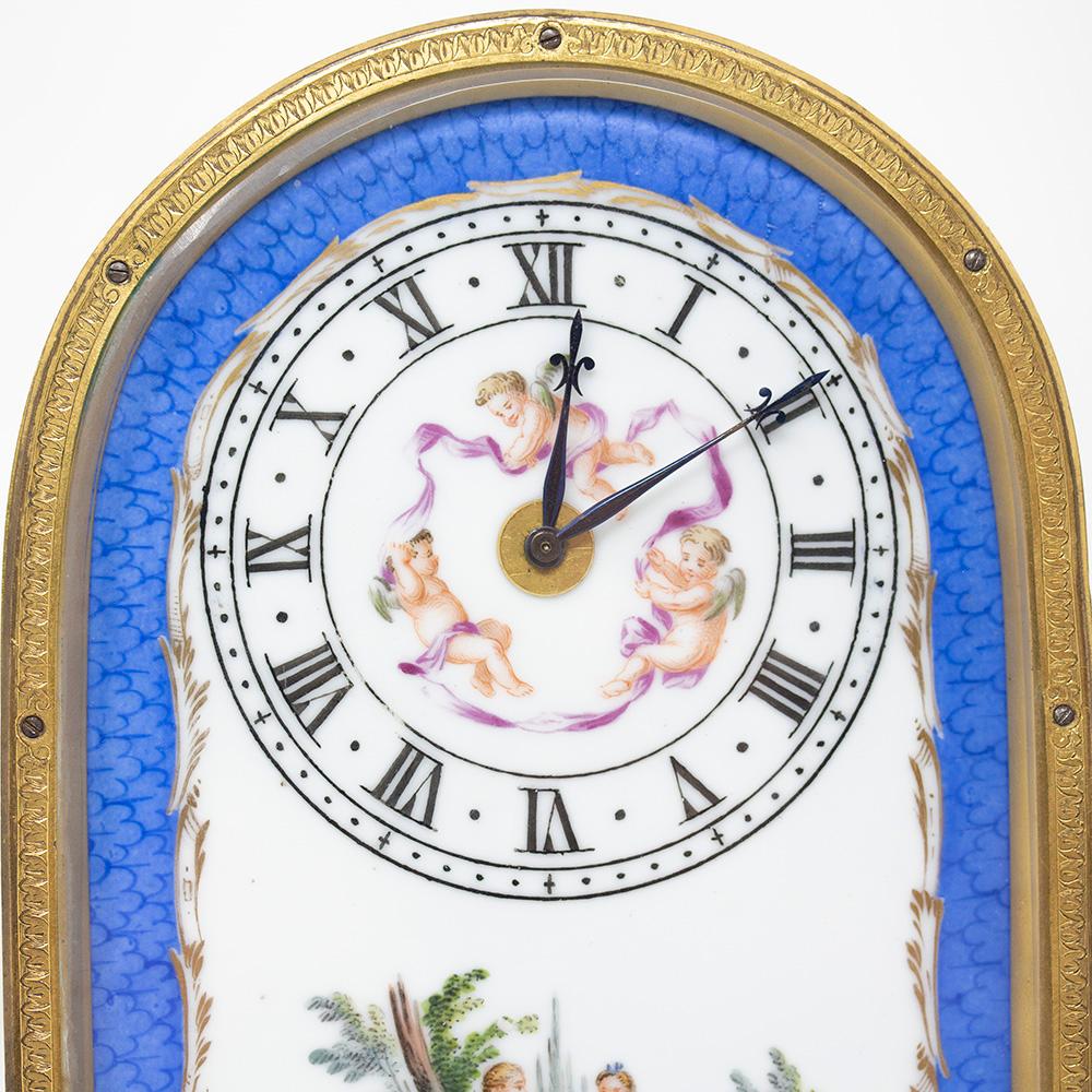 Victorian Porcelain Dial Strut Clock 3