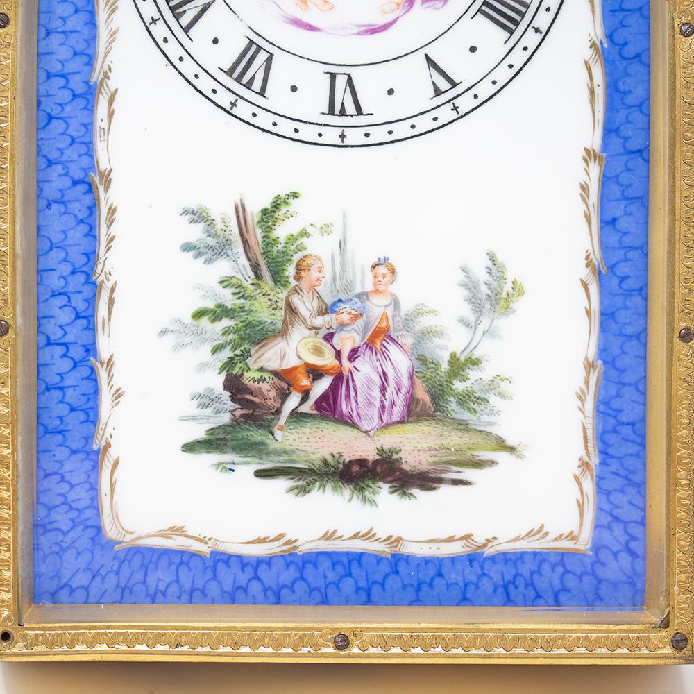 Victorian Porcelain Dial Strut Clock 4
