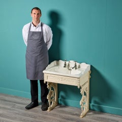 Victorian Porcelain Sink on Cast Iron Stand