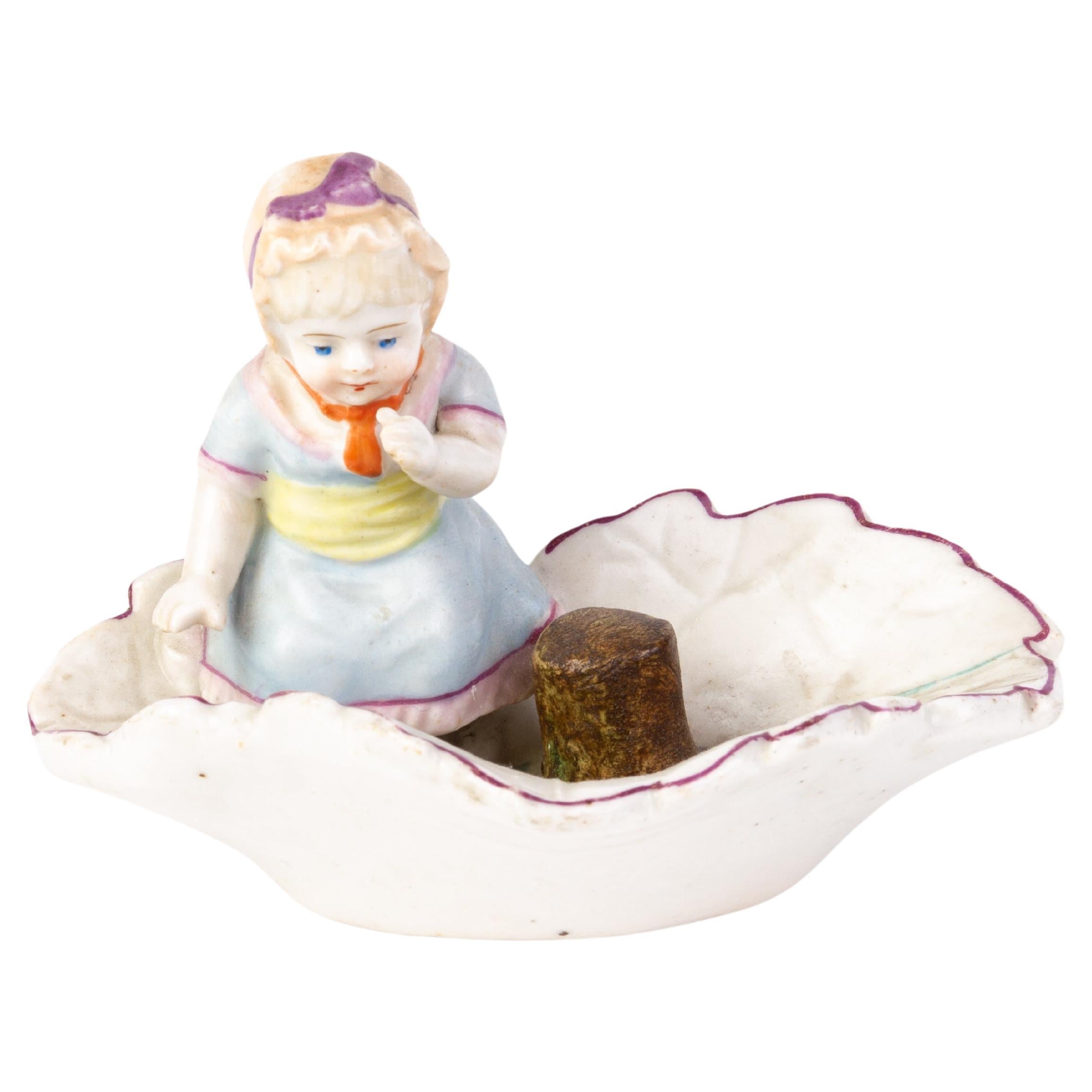 Victorian Porcelain Thimble Holder 19th Century For Sale at 1stDibs