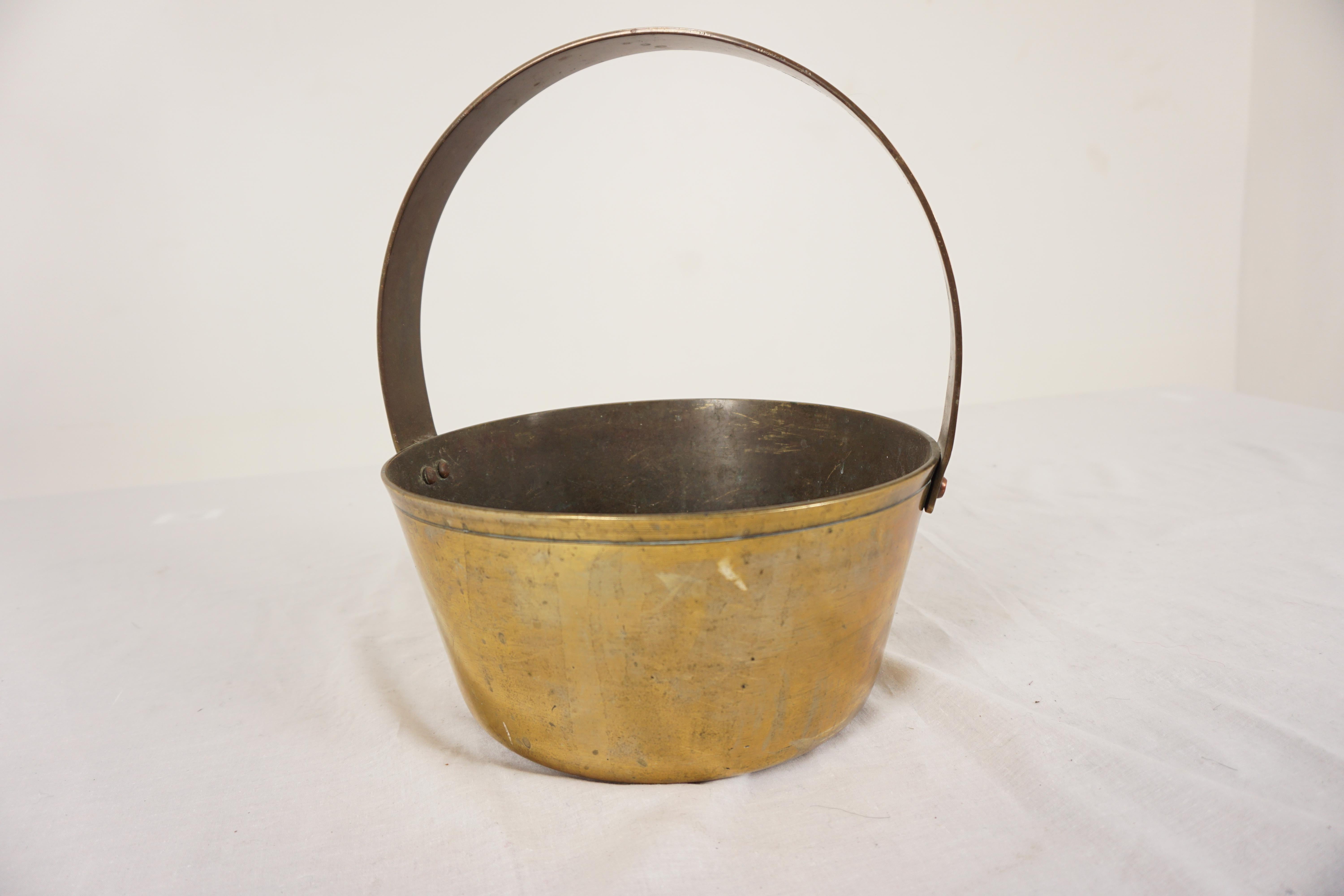 Victorian Preserving Pan, Jelly Pan, Heavy Cast, Brass, Scotland 1880, H1035 For Sale 3