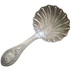 Victorian Provincial Cast Silver Caddy Spoon
