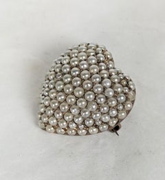 Victorian Puffy Seed Pearl Brooch-Pendant