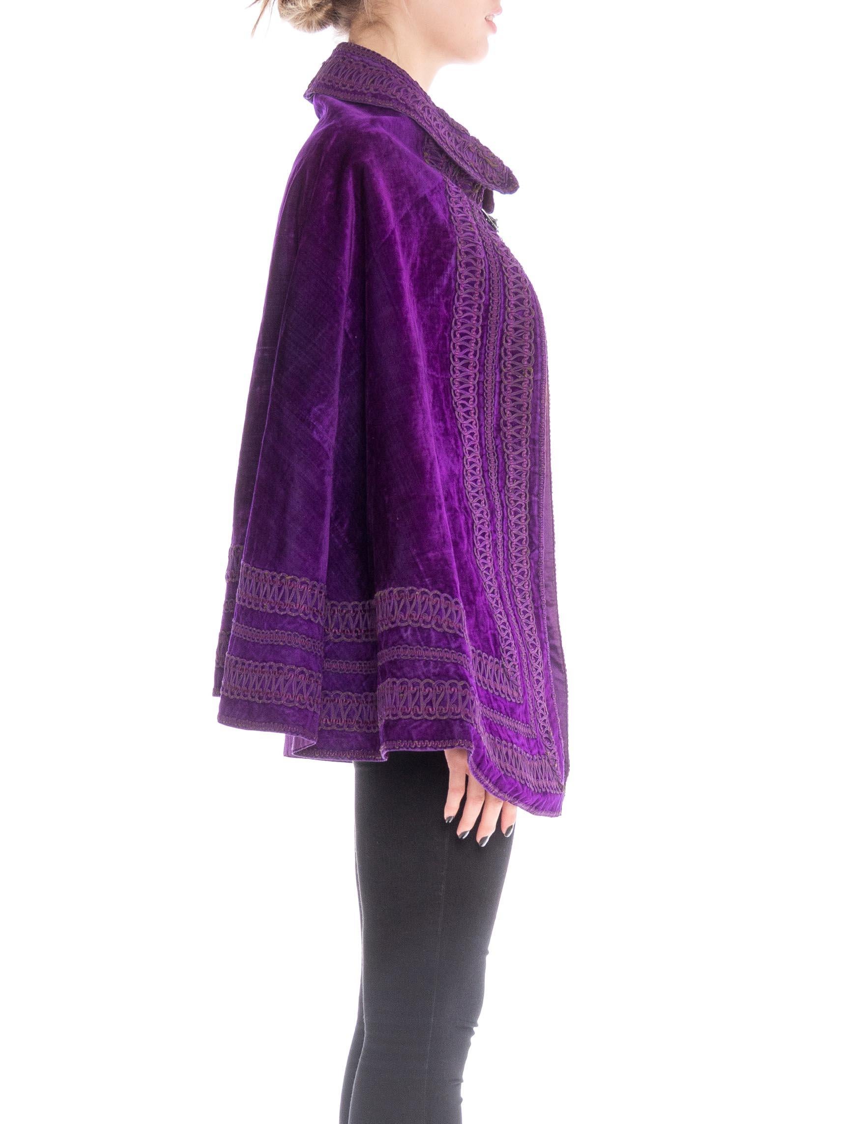 purple silk cape