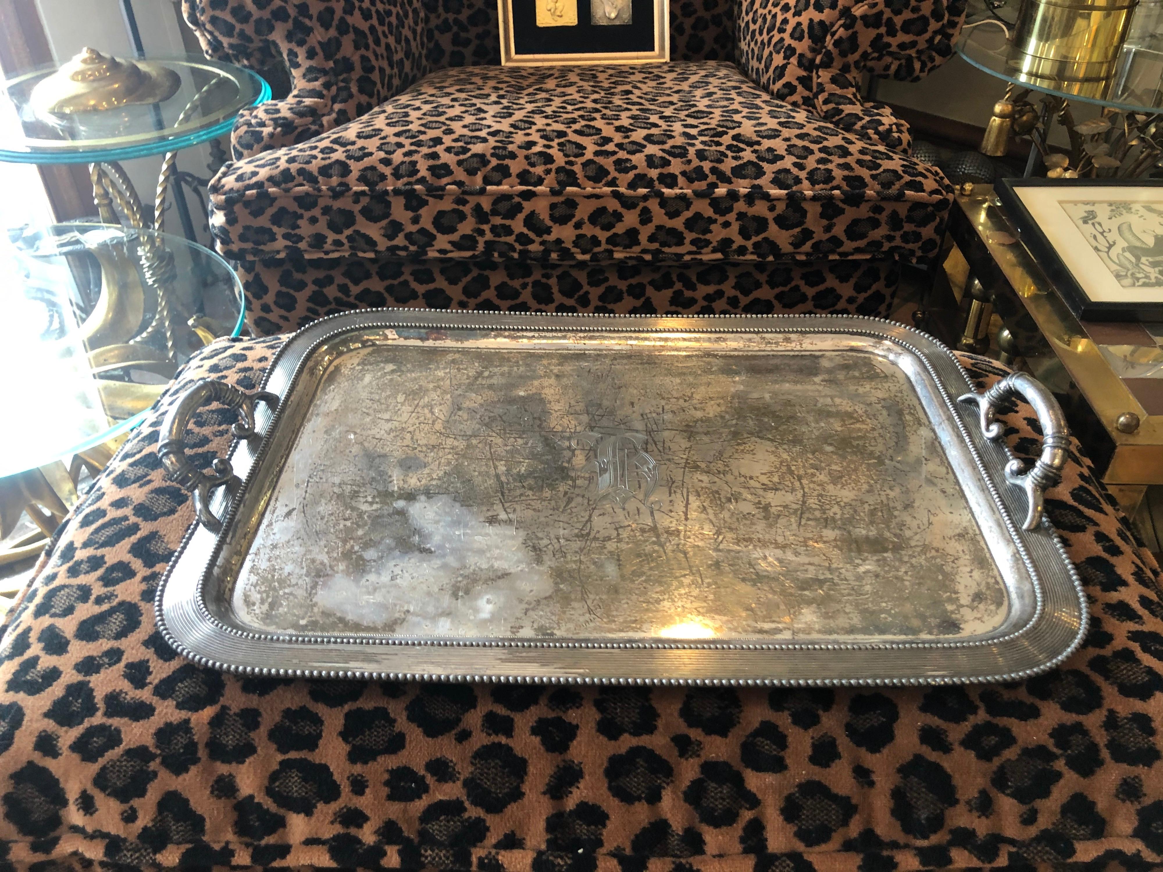 Victorian Quadruple Plated Serving Tray 1