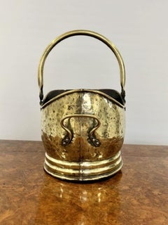 Victorian Quality Brass Helmet Coal Scuttle