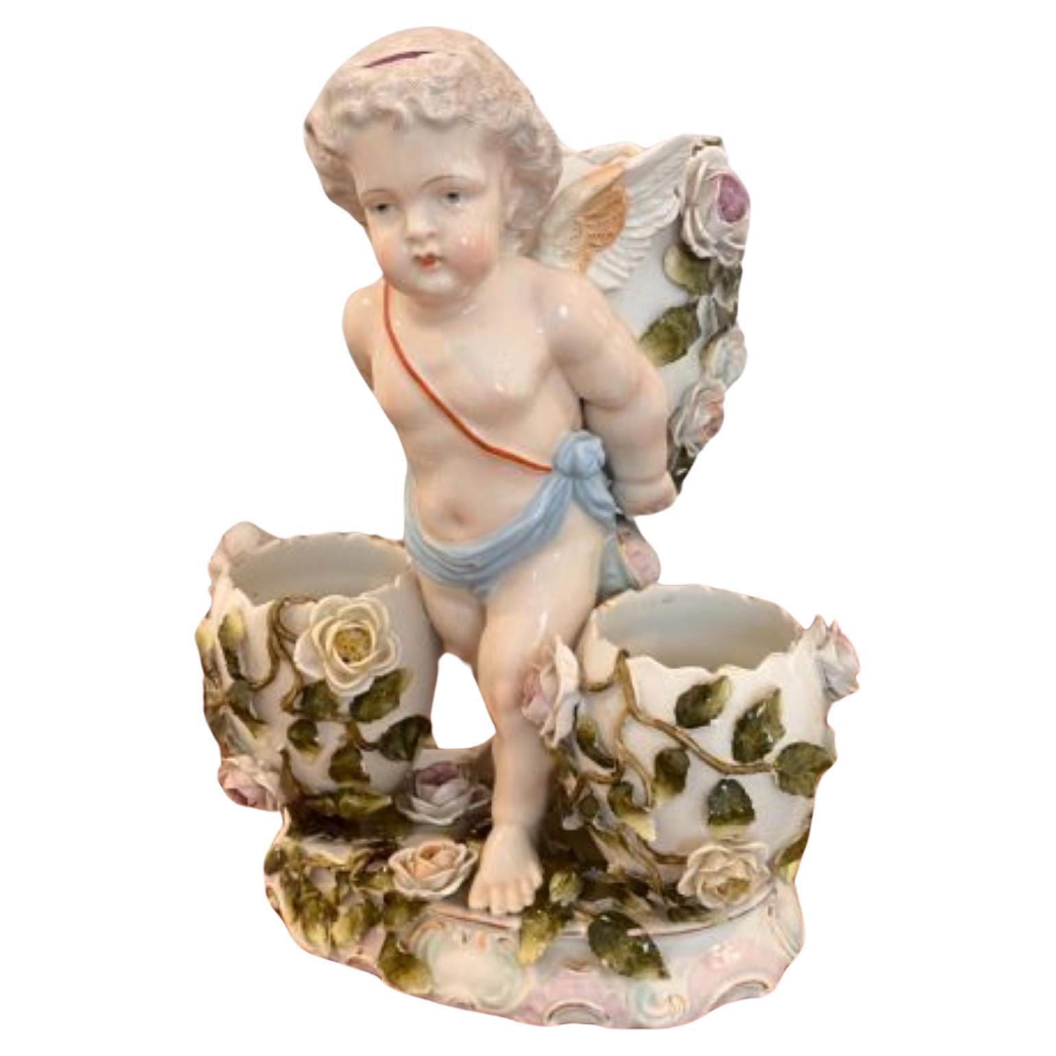 Victorian Quality Continental Porcelain Cherub