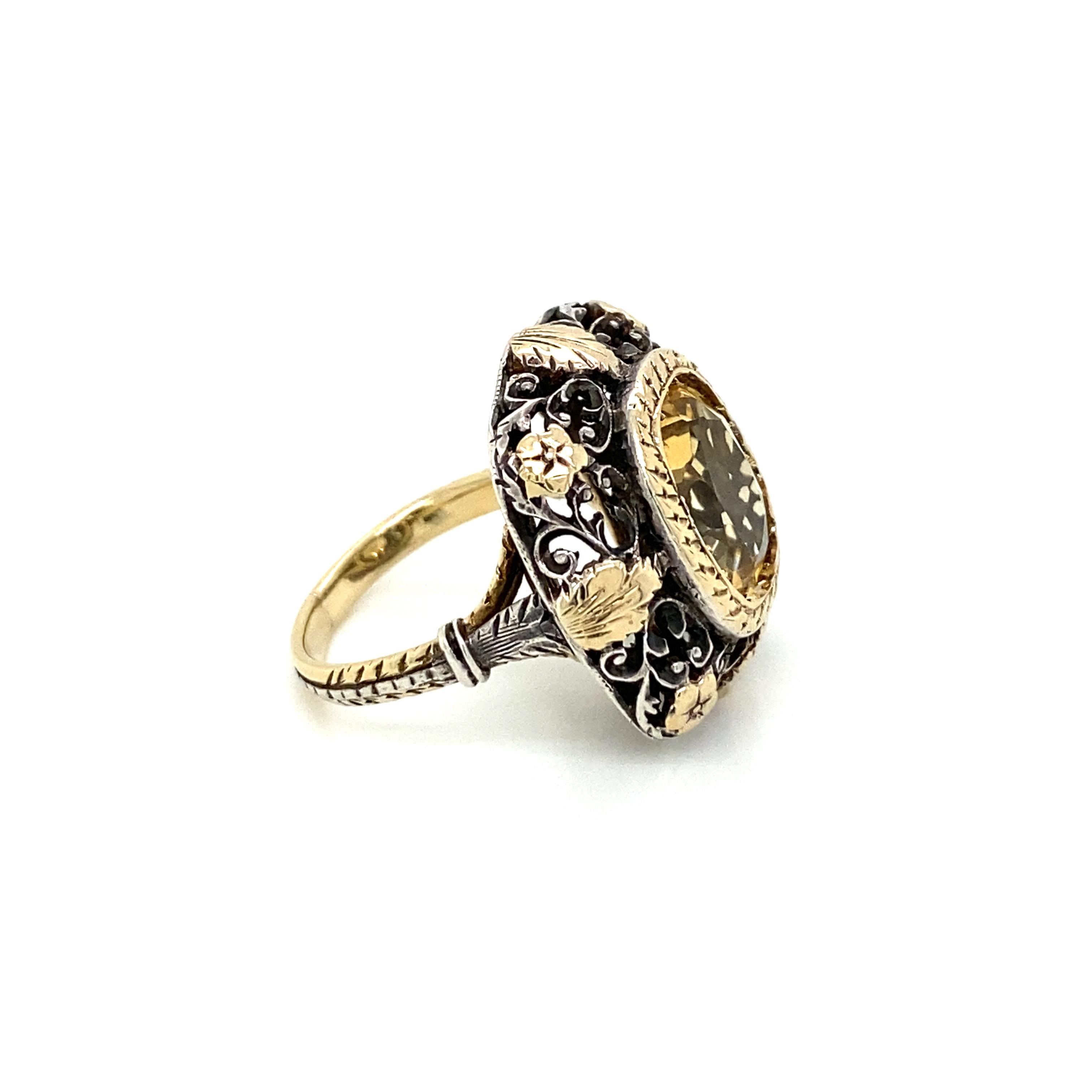 Victorian Quartz Gold Ring 3