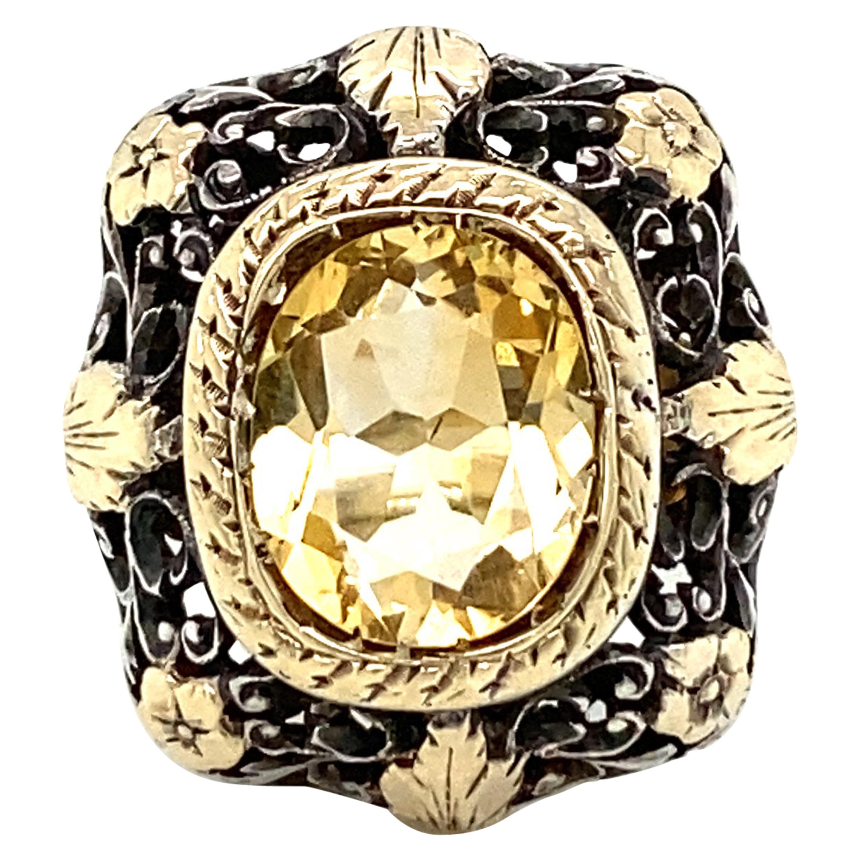 Victorian Quartz Gold Ring