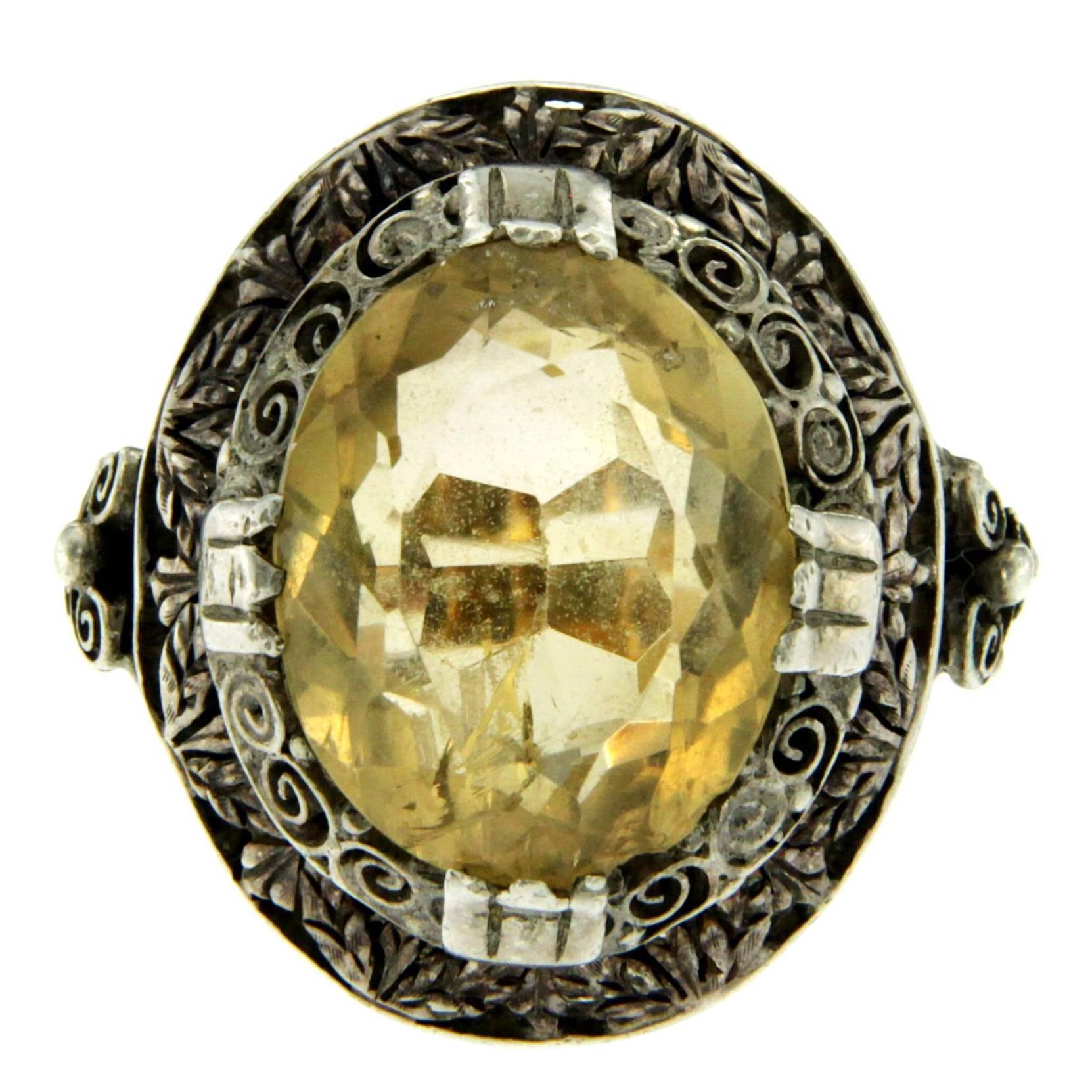 Victorian Quartz Gold Ring