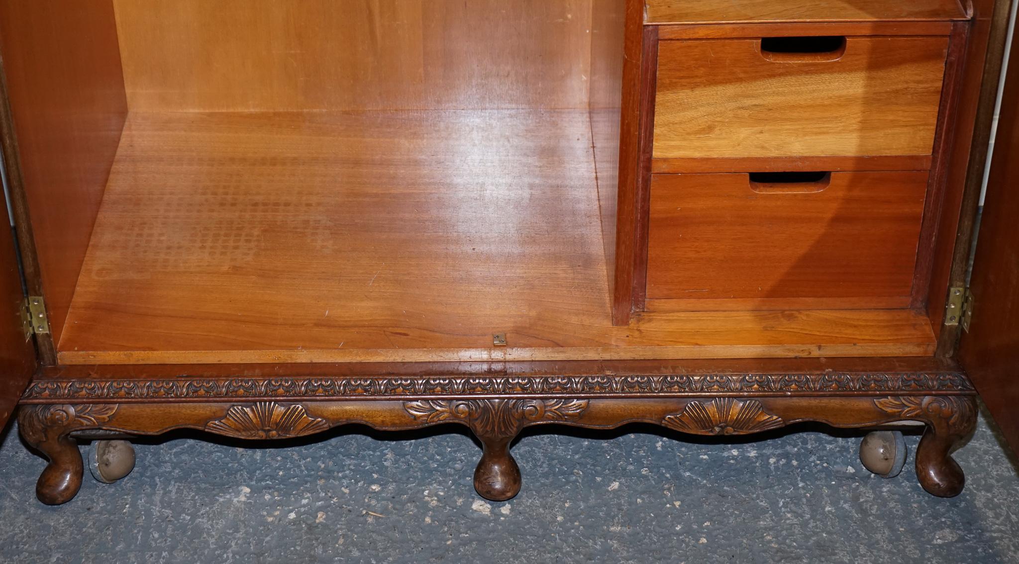 ARMADIO A DUE PORTE VICTORIANO Queen Anne ENGLISH ART DECO BURR WALNUT in vendita 3