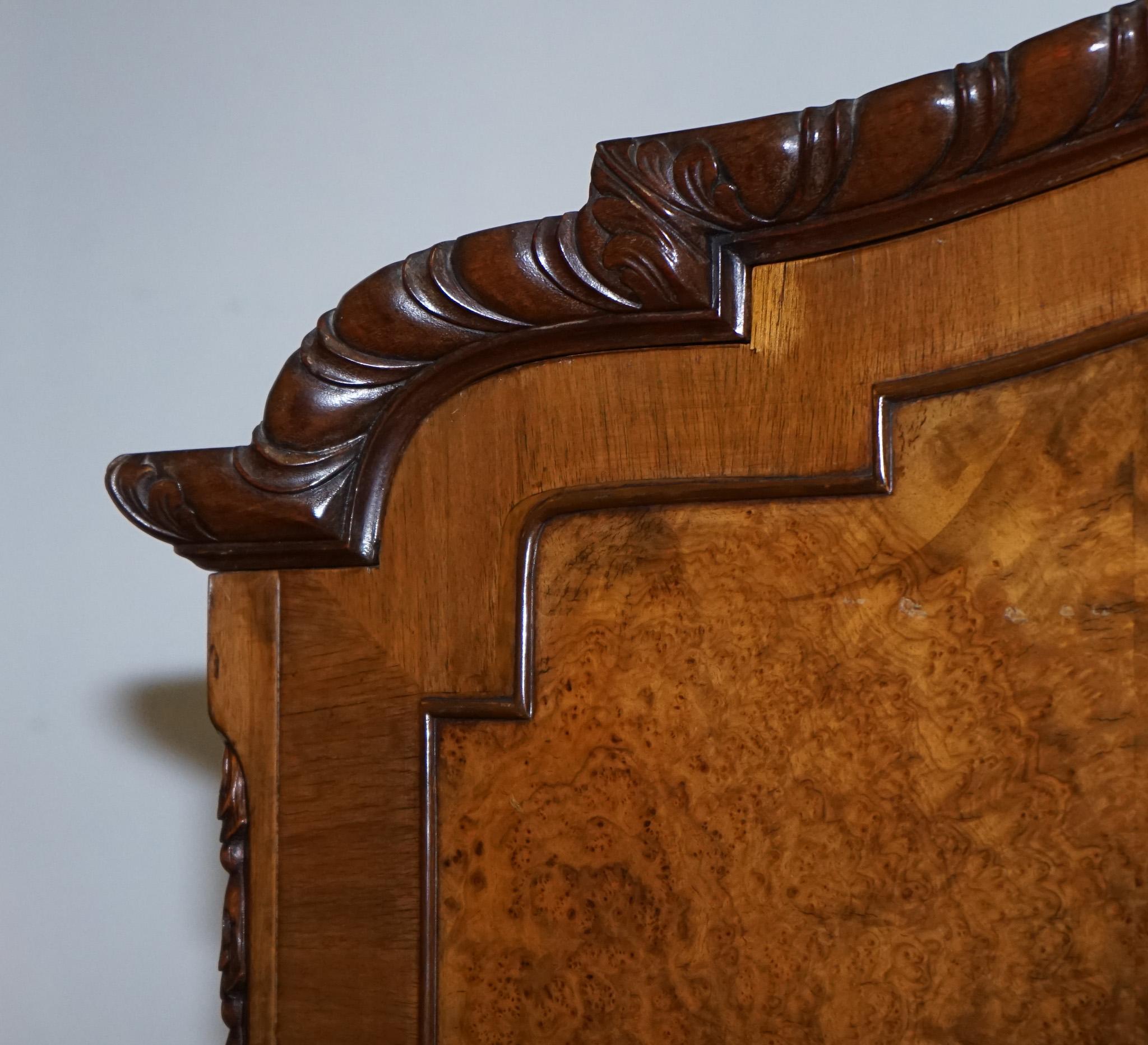 XX secolo ARMADIO A DUE PORTE VICTORIANO Queen Anne ENGLISH ART DECO BURR WALNUT in vendita