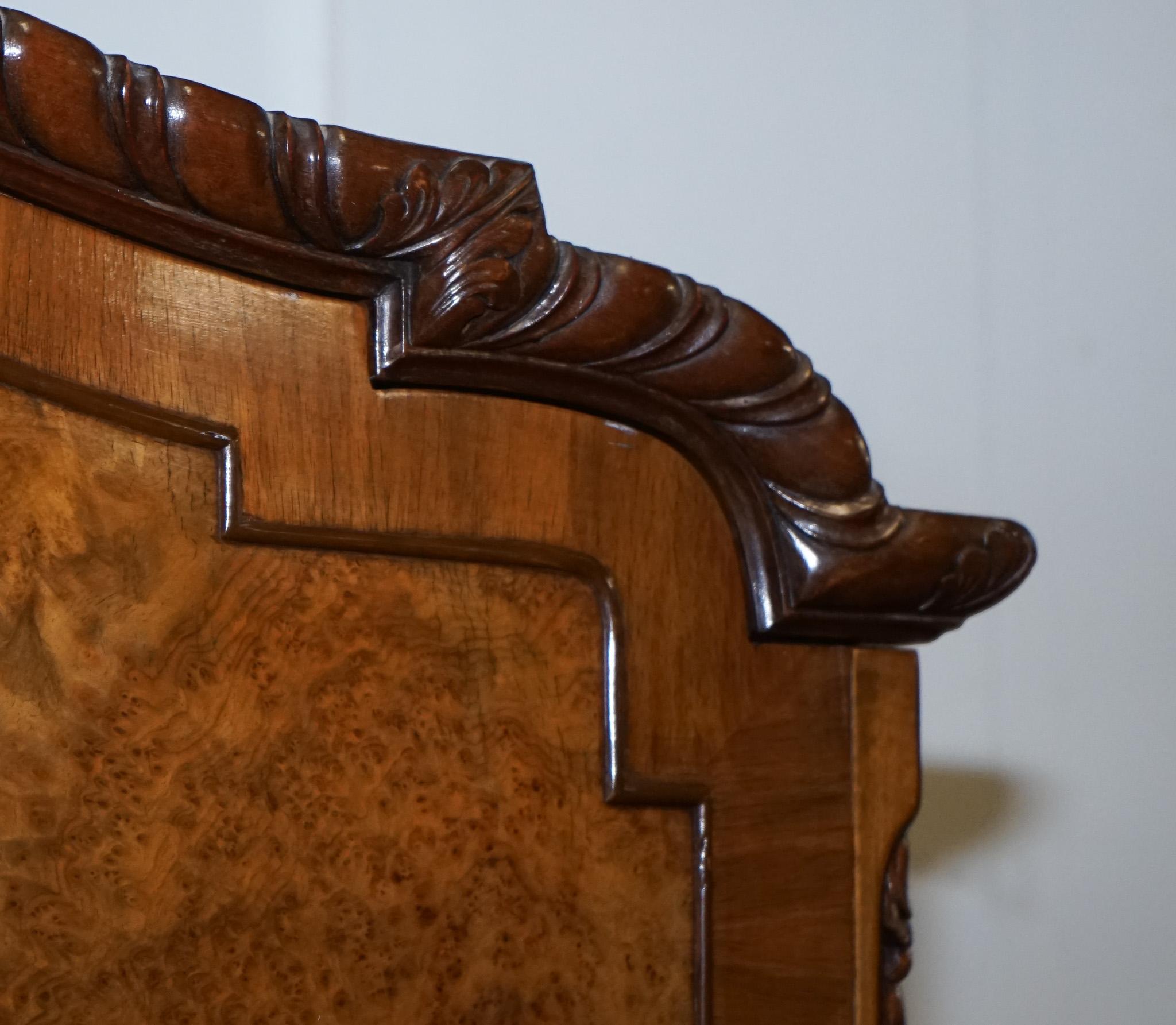 Noce ARMADIO A DUE PORTE VICTORIANO Queen Anne ENGLISH ART DECO BURR WALNUT in vendita