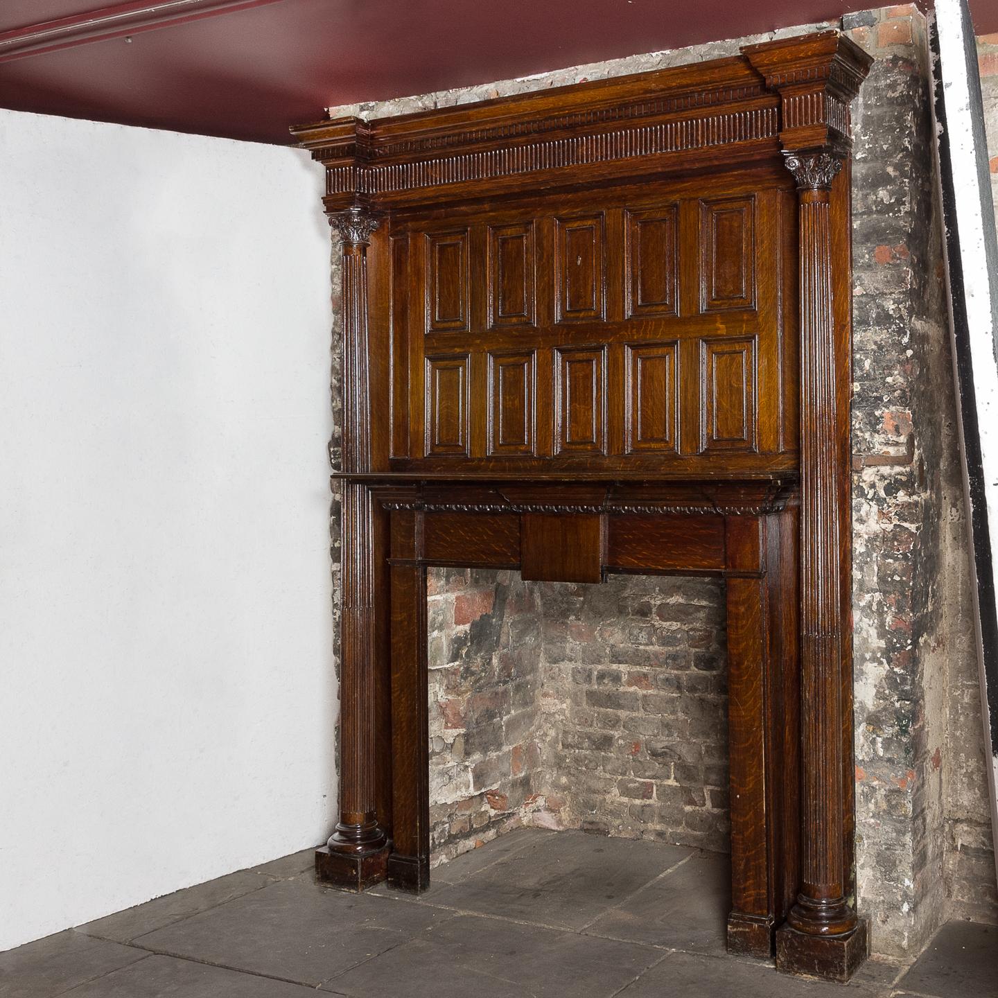Victorian Queen Anne Revival Oak Firpeplace At 1stdibs