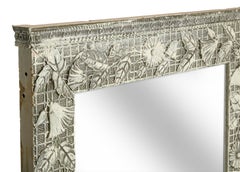 Victorian Rectangle Mirror with Flowers on Grid