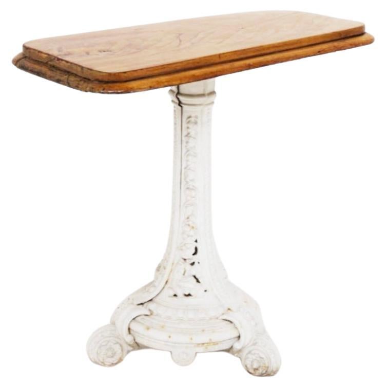 Victorian Rectangular Cast Iron Exterior Side Table For Sale
