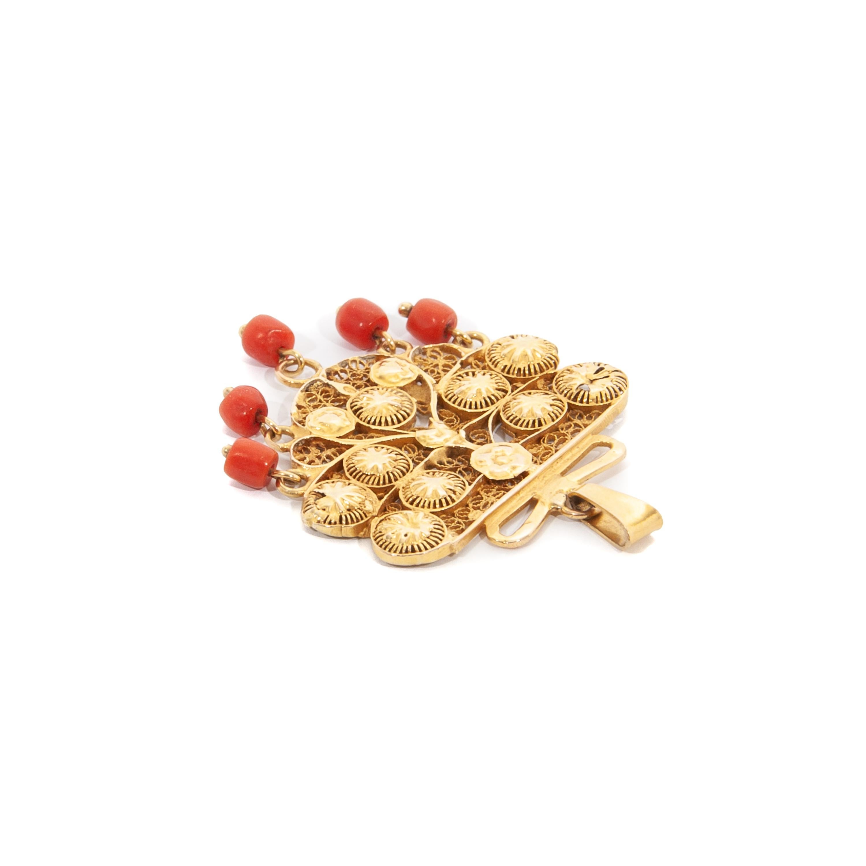 gold coral ornament