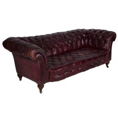 Victorian Red Leather Chesterfield