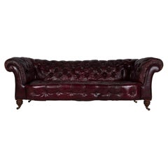 Victorian Red Leather Chesterfield