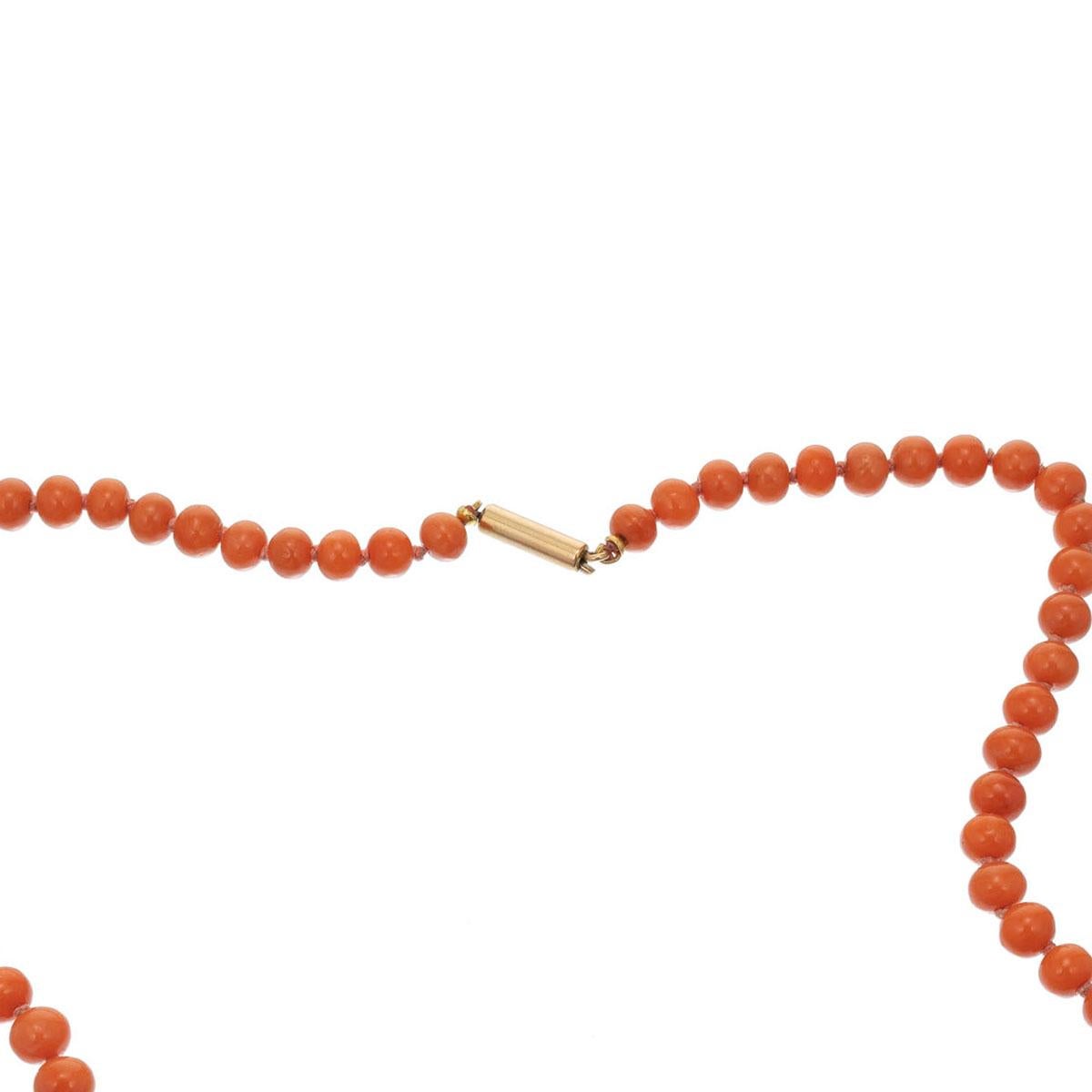 orange coral necklace