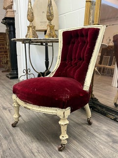 Victorian Red Velvet Chair
