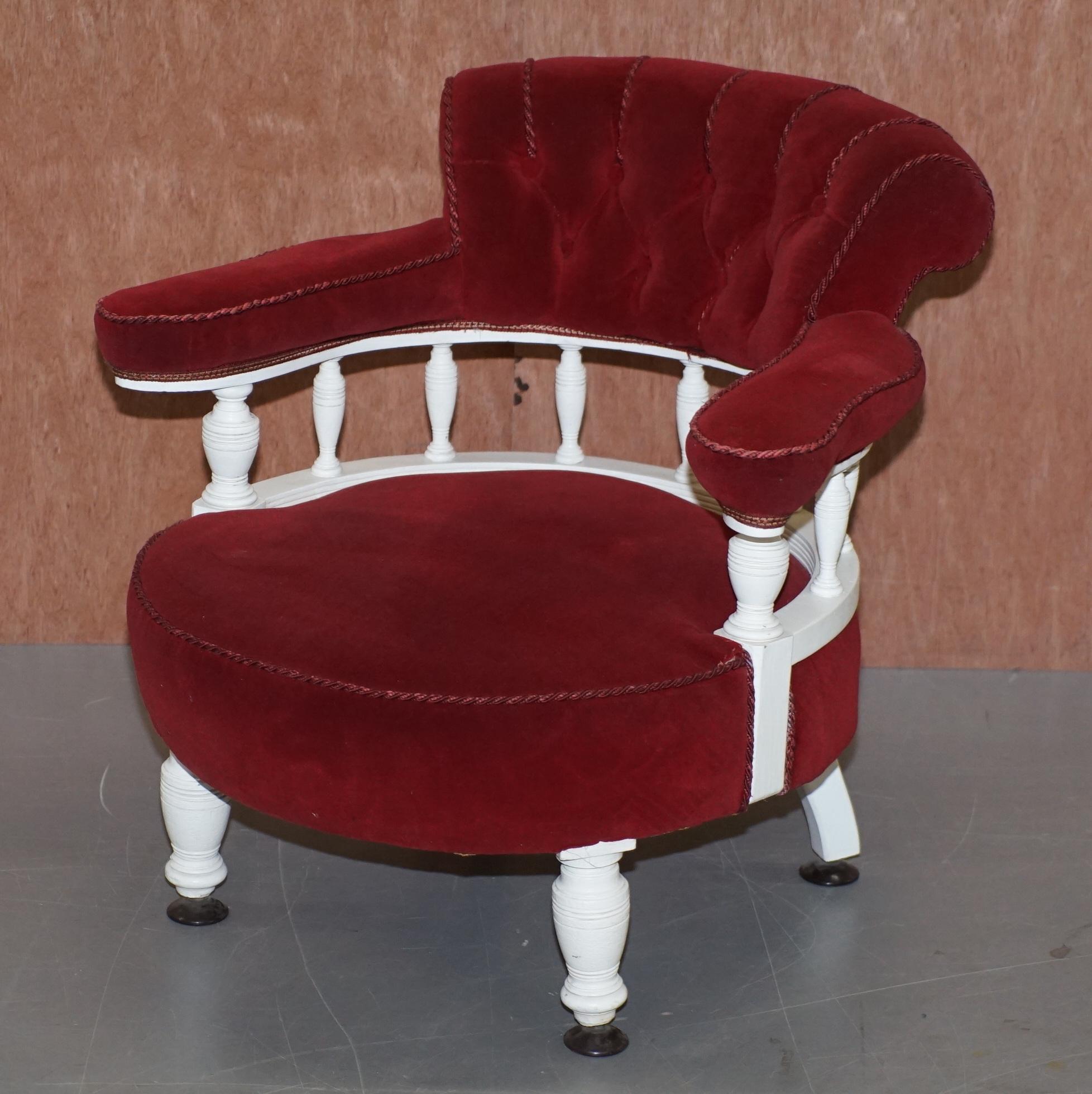 small red armchair