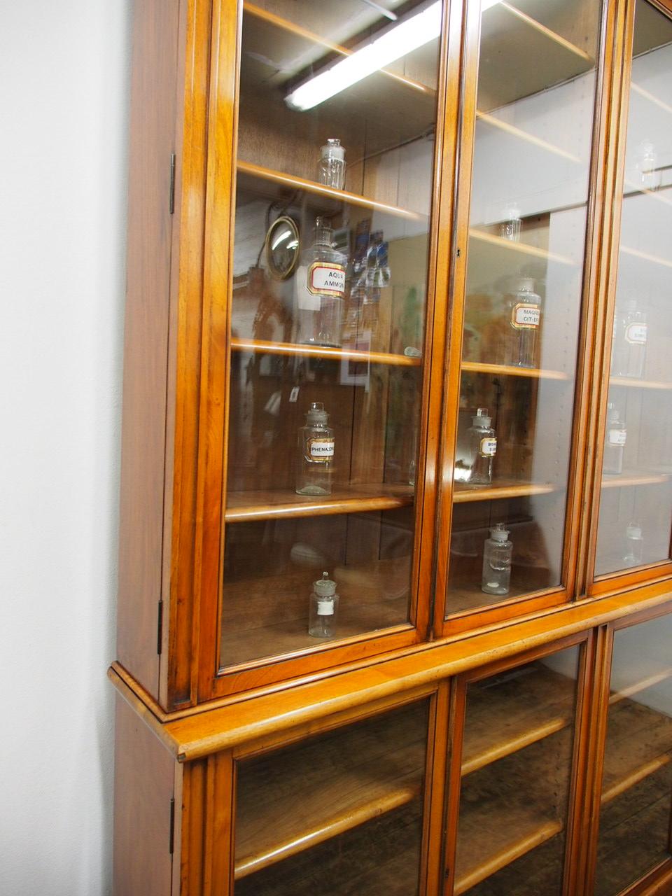 Victorian Red Walnut Cabinet Bookcase or Display Cabinet, circa 1880 5