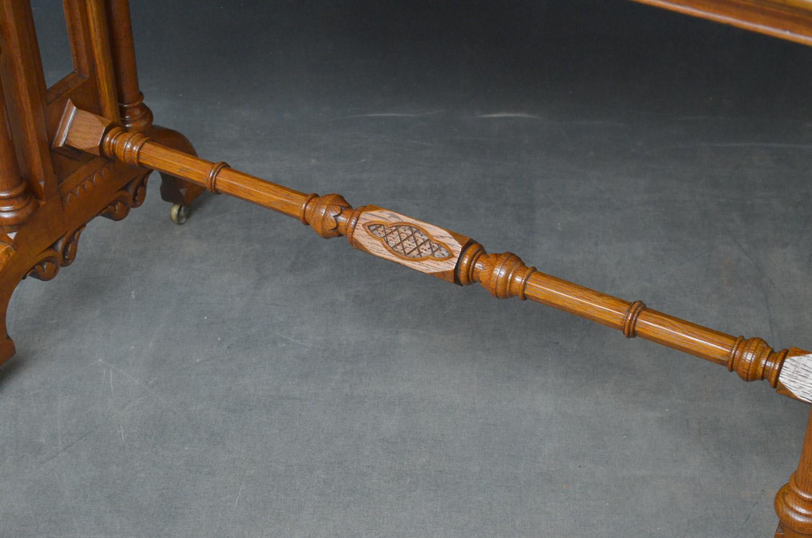 Victorian Reformed Gothic Oak Table 4