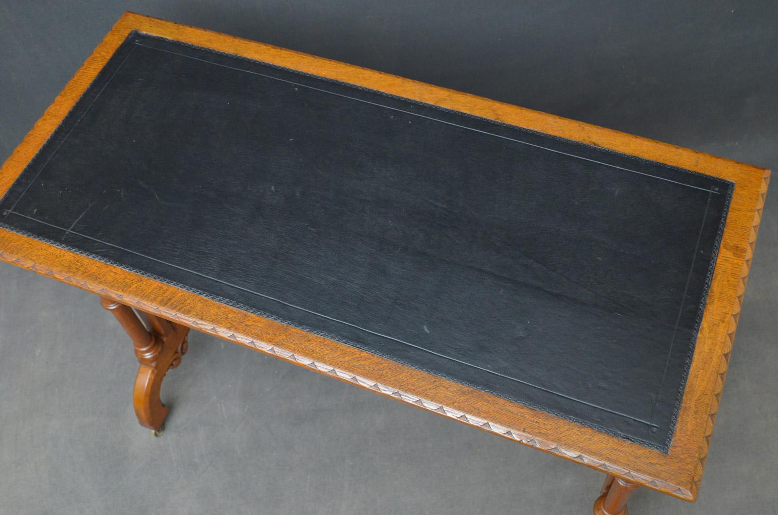 Gothic Revival Victorian Reformed Gothic Oak Table