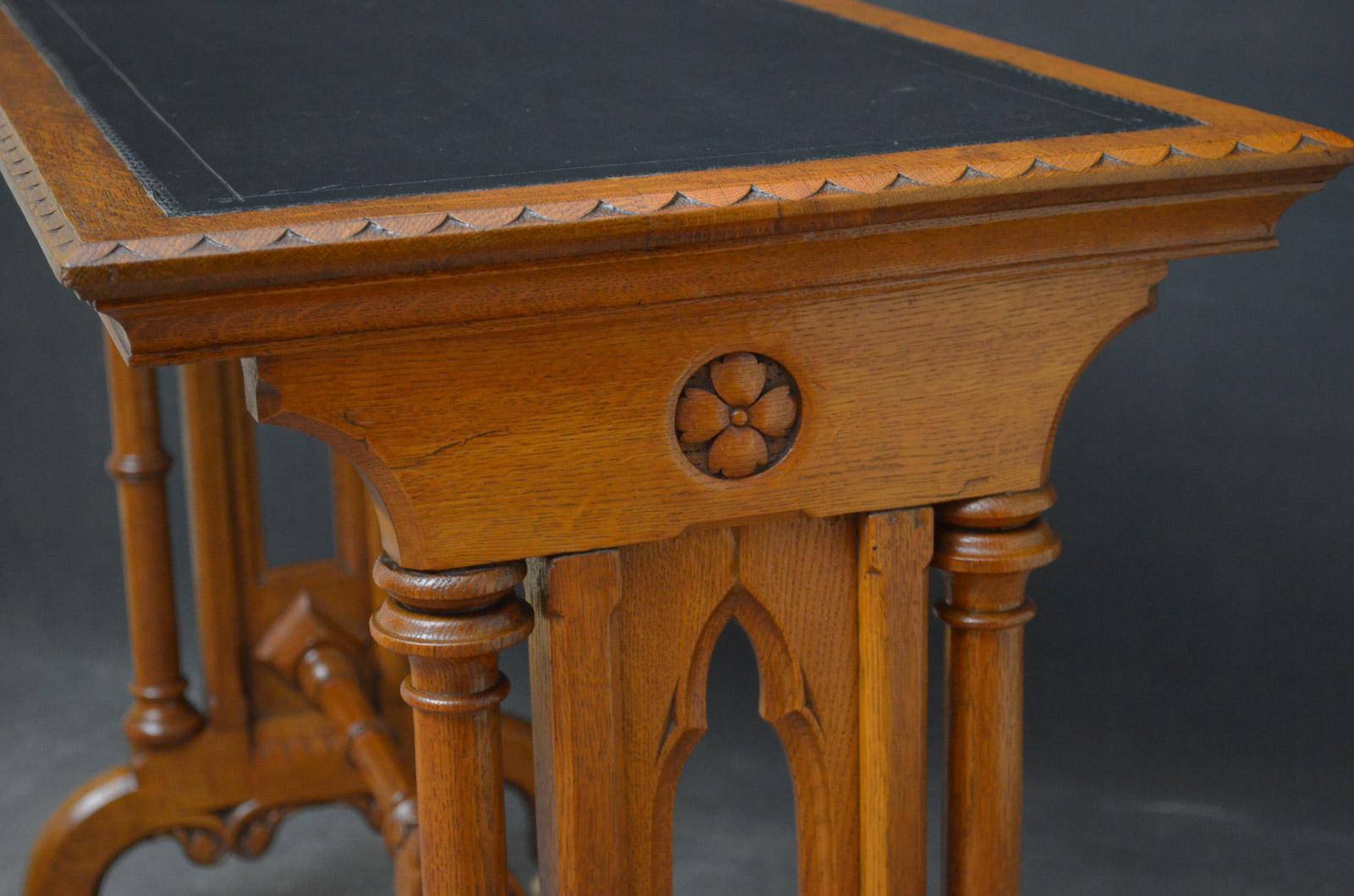 Mid-19th Century Victorian Reformed Gothic Oak Table